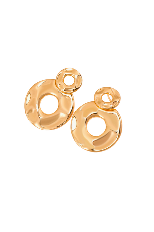Vintage Gold 925 Silver Geometric Earrings - Fashion Statement